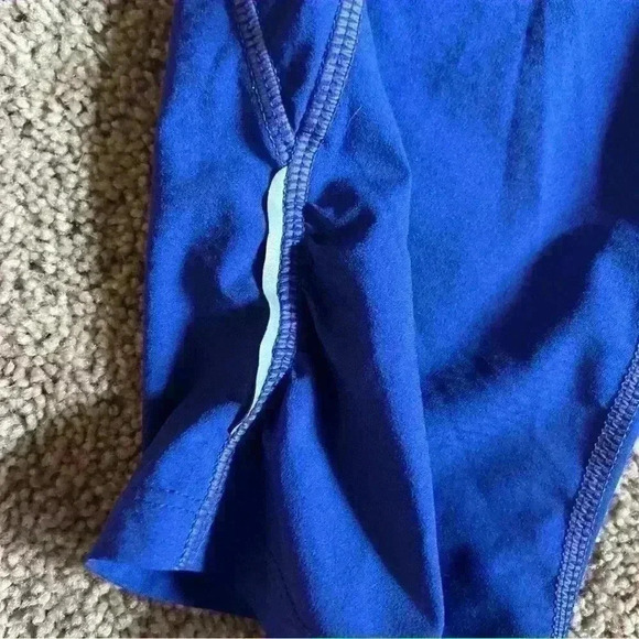 Athleta Capri Leggings Blue Size Small W/ Stash Pocket Workout Bottoms Yoga - Picture 3 of 8
